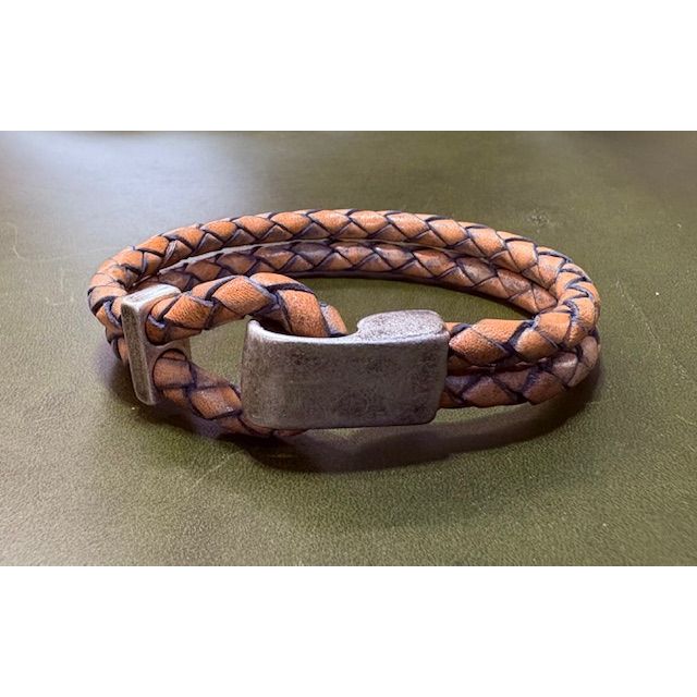 leather bracelet with silver clasp