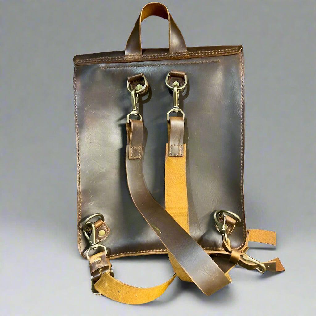 backpack, leather backpack
