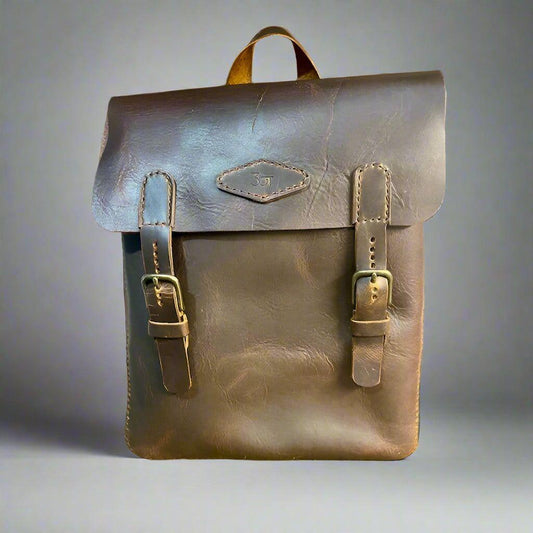 backpack, leather backpack