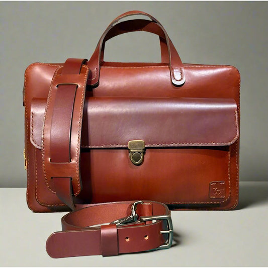 leather briefcase, briefcase, leather messenger bag, messenger bag