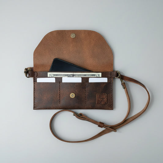 Leather Crossbody Phone Bag