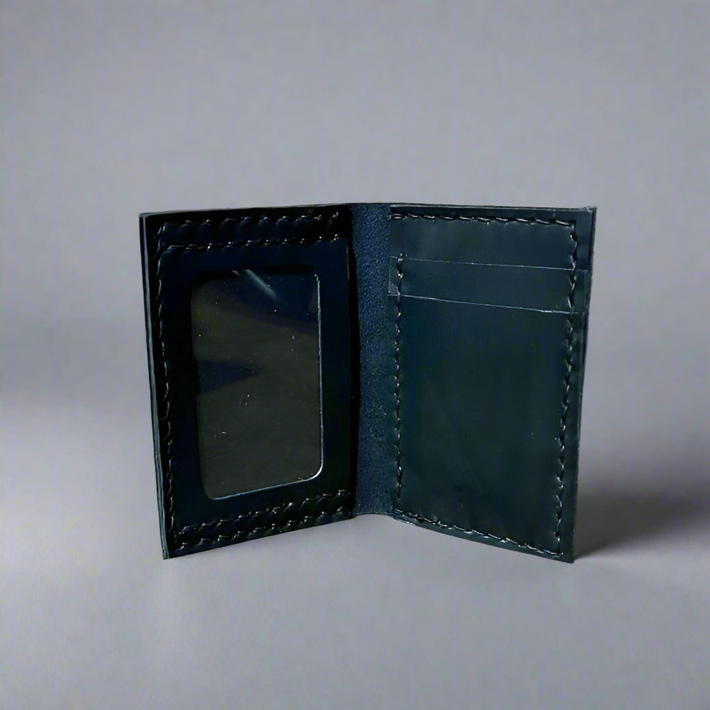 leather ID Wallet, leather wallet with window, id wallet
