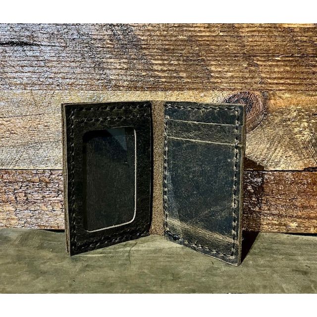 leather ID Wallet, leather wallet with window, id wallet