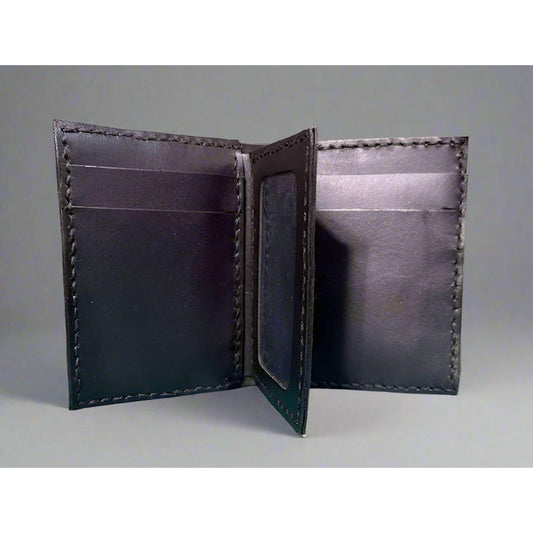 leather ID Wallet, leather wallet with window, id wallet