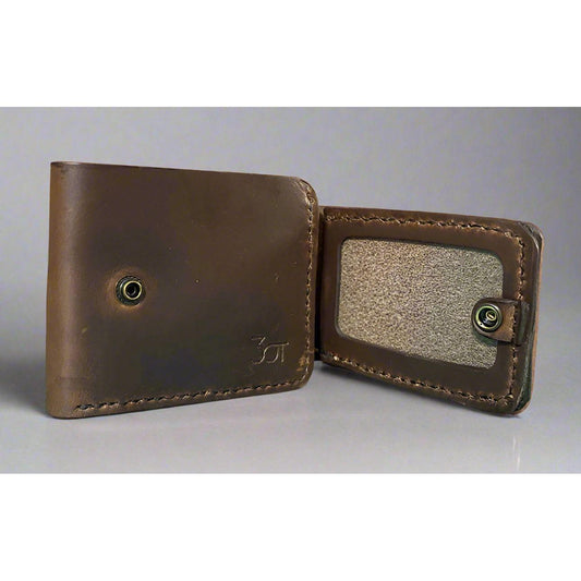 leather ID Wallet, leather wallet with window, id wallet