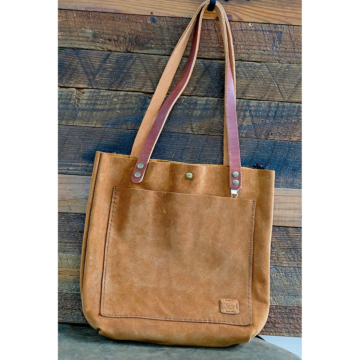 Suede tote, tote,