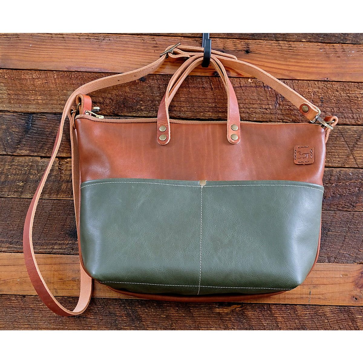 leather zippered tote, zippered tote, tote, totes