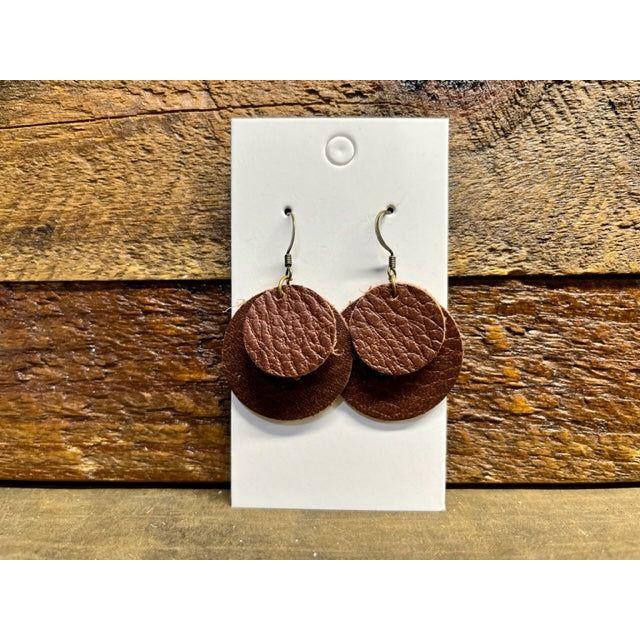 leather earrings, earrings