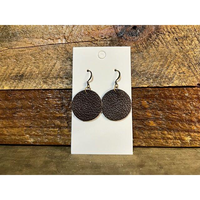 leather earrings, earrings
