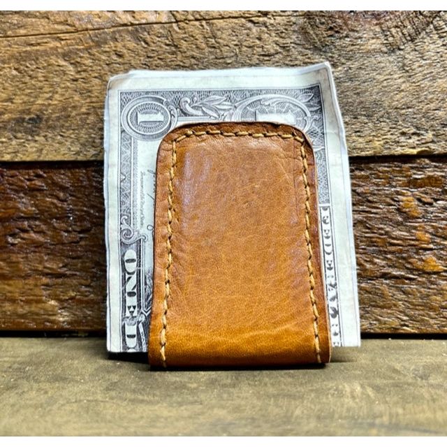 Money Clip, Leather Money Clip, Magnetic Money Clip