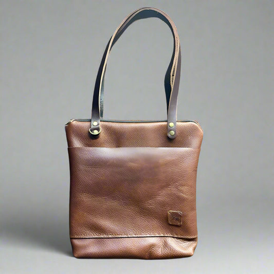 tote, totes, leather tote, zippered tote, lined tote