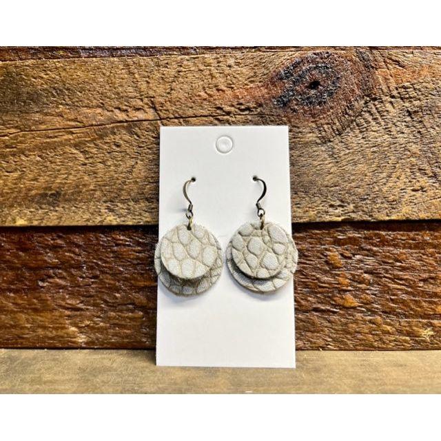 leather earrings, earrings