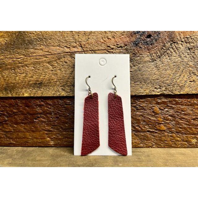 leather earrings, earrings