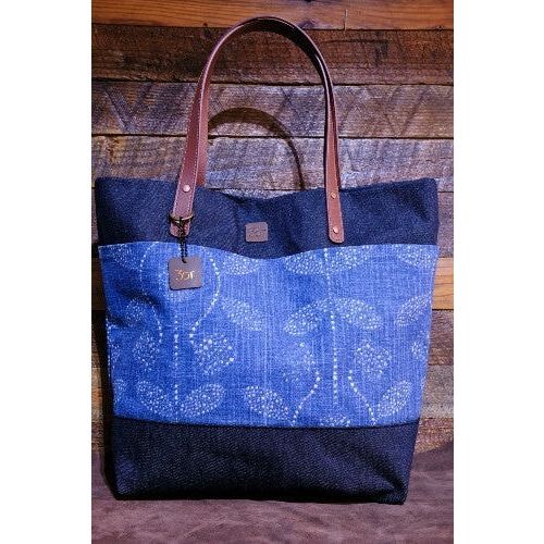 Three Oaks Textiles Canvas Tote Osamo Blue T01 - The Asheville