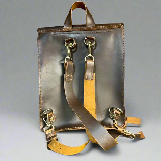 backpack, leather backpack