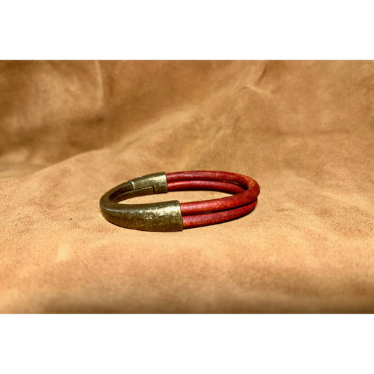 LBR04 - Leather Half Cuff Bracelet