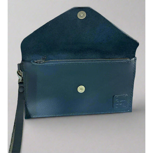 Leather Clutch, Clutch, Zippered Clutch