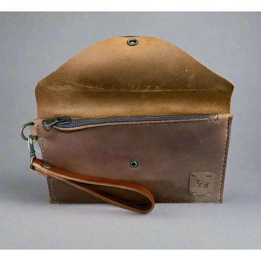 Leather Clutch, Clutch, Zippered Clutch