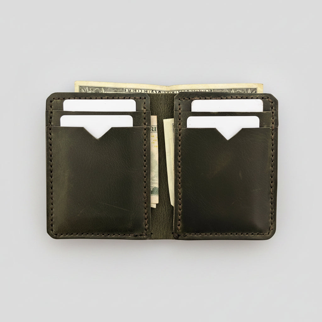 wallet, leather wallet, bifold, wallets, vertical wallet, ID Window