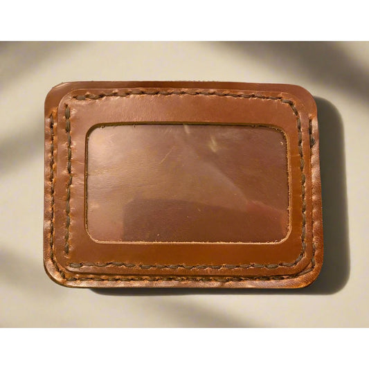 leather ID Wallet, leather wallet with window, id wallet