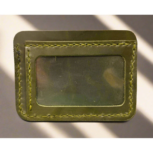 leather ID Wallet, leather wallet with window, id wallet