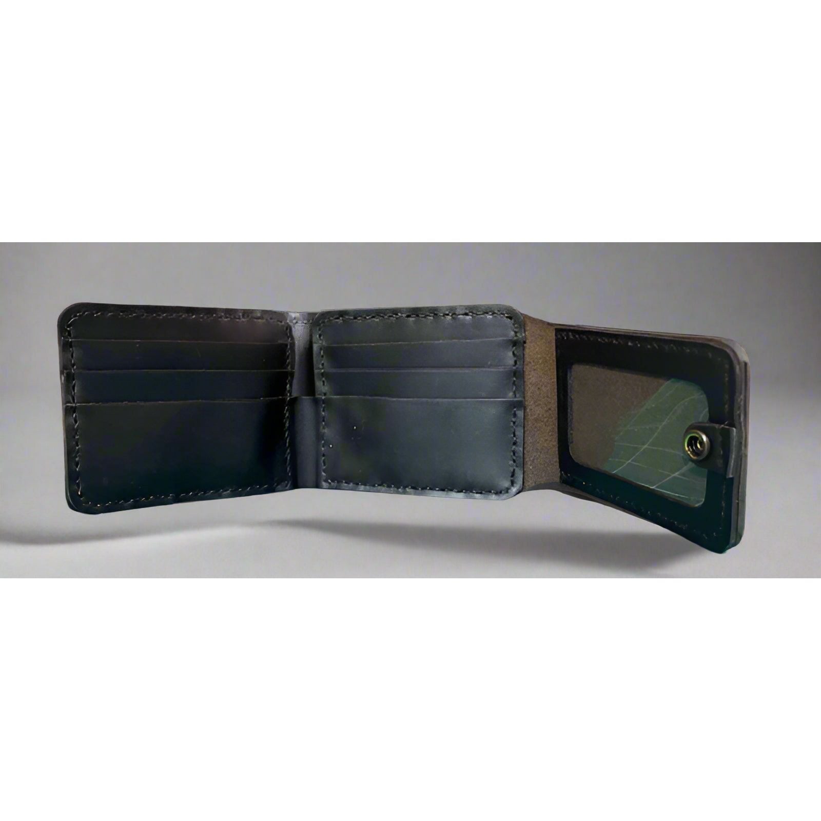 leather ID Wallet, leather wallet with window, id wallet