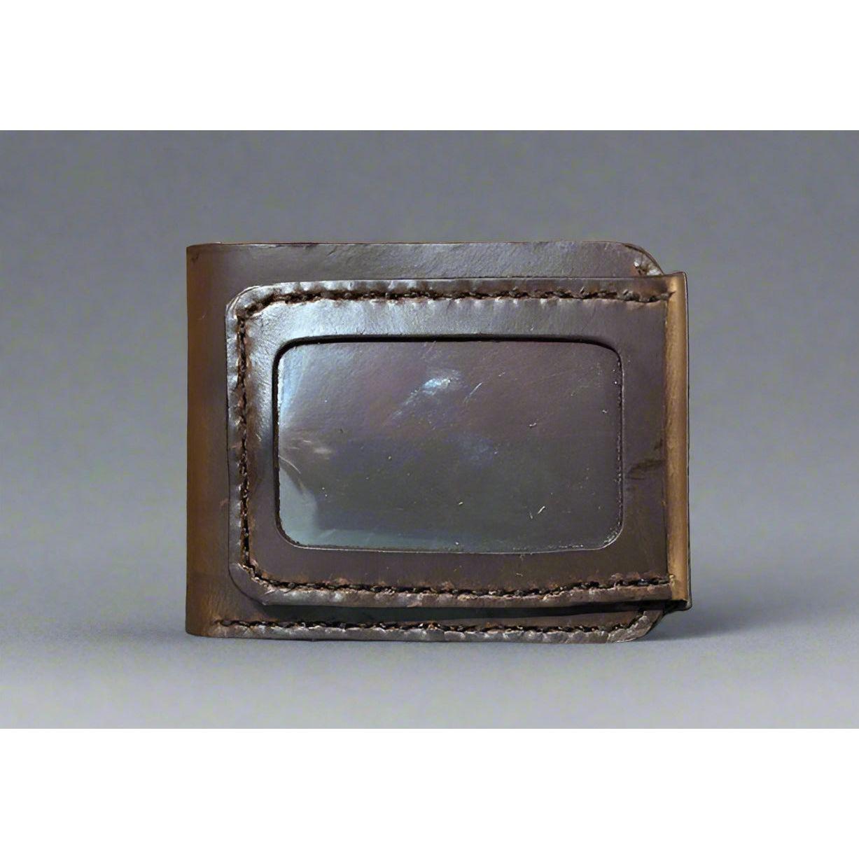 leather ID Wallet, leather wallet with window, id wallet