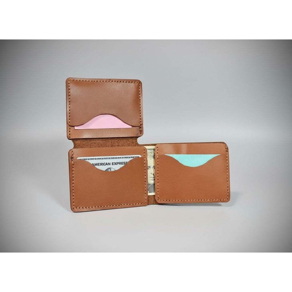 Leather Bifold Wallet, Wallet, Leather wallet, ID Window, L Shape