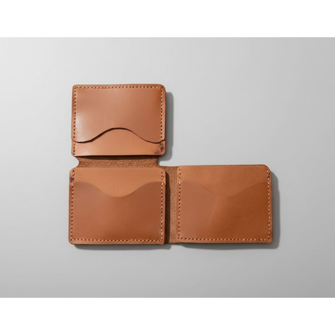 Leather Bifold Wallet, Wallet, Leather wallet, ID Window, L Shape