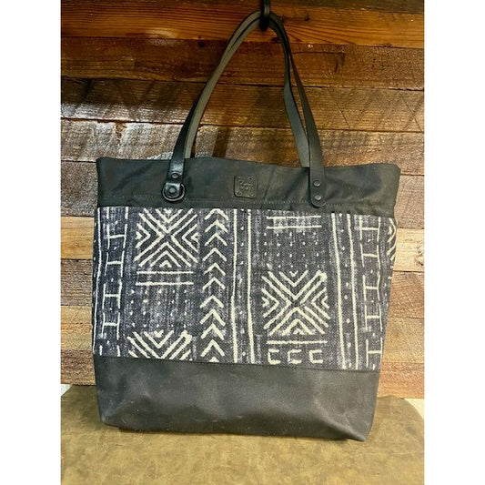 Tote, Totes, Waxed Canvas Tote, Zippered Tote
