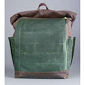 backpack, rolltop backpack, waxed canvas backpack, leather backpack,