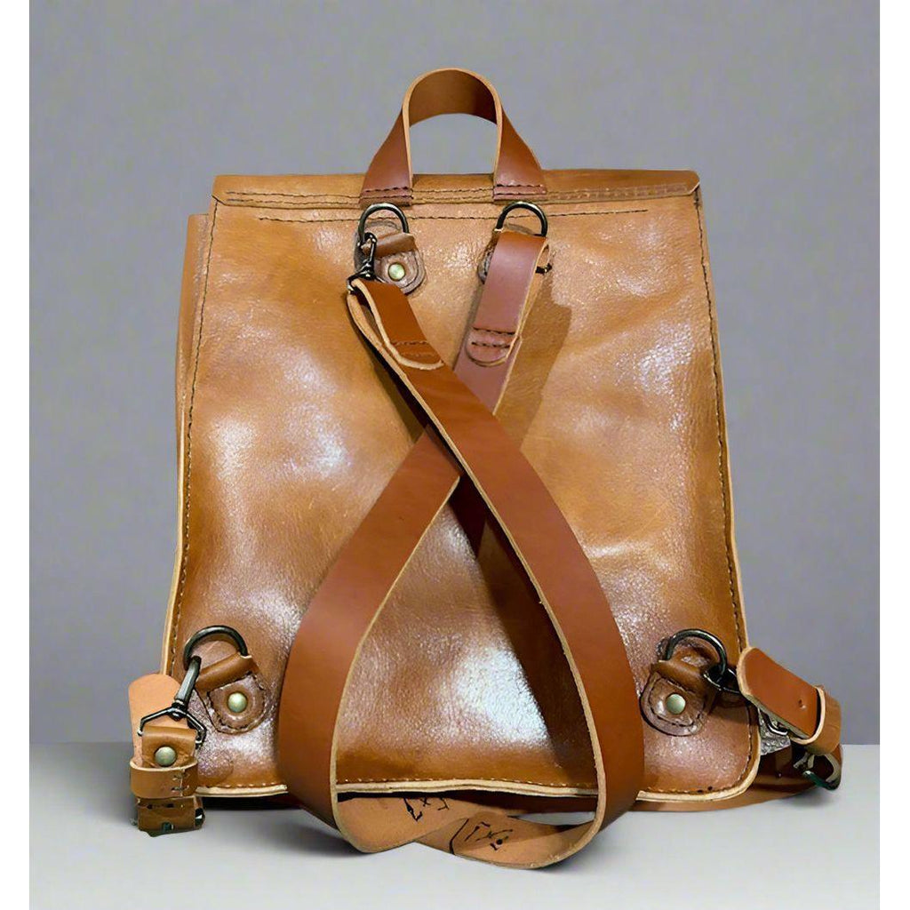 backpack, leather backpack