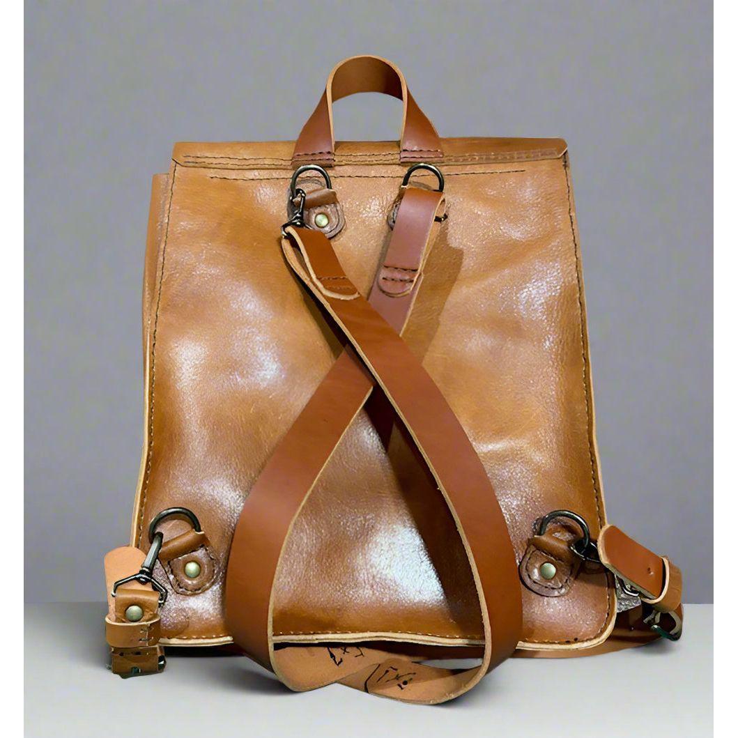 backpack, leather backpack