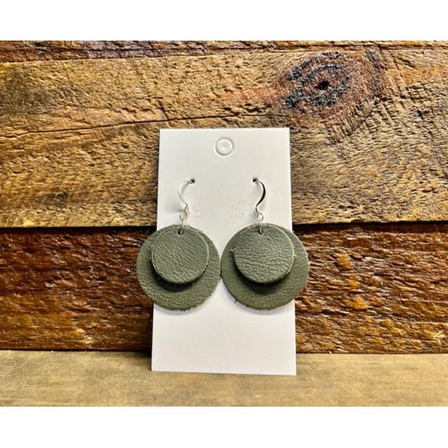 leather earrings, earrings