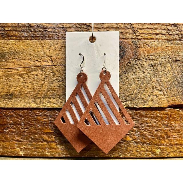 leather earrings, earrings