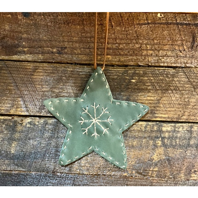 Christmas star, ornament, leather ornament, star, stars