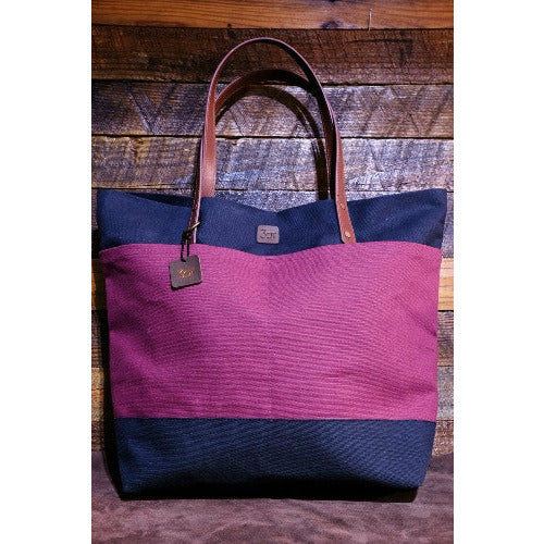 Three Oaks Textiles Canvas Tote Burgundy T01 - The Asheville