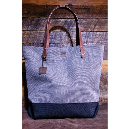 Three Oaks Textiles Canvas Tote Stone Washed Gray T02 - The Portland
